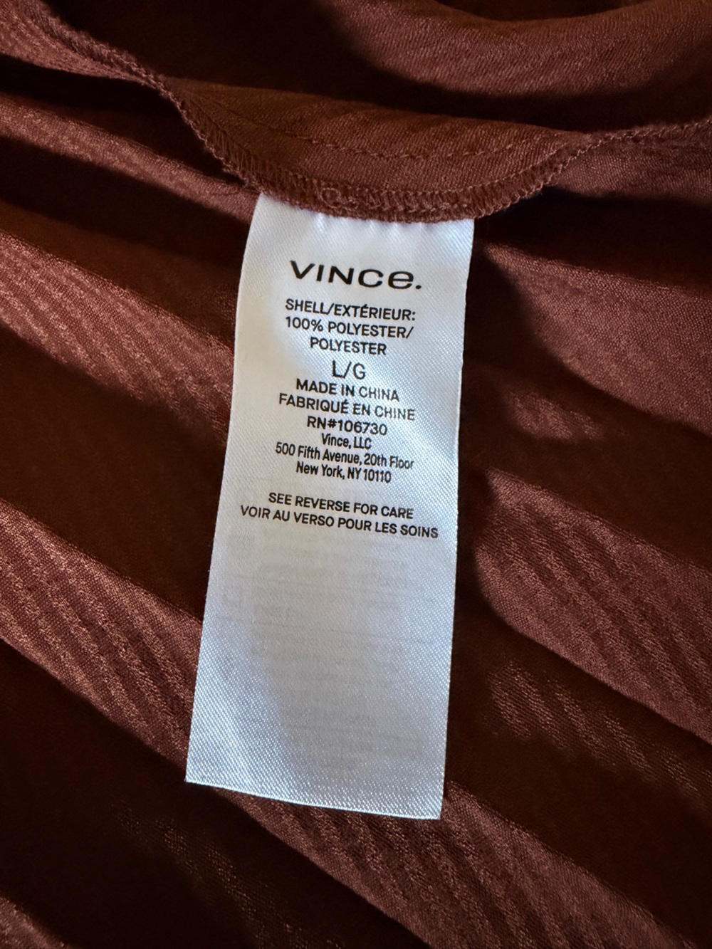 VINCE PLEATED CAMI DRESS SYCAMORE - Picture 6 of 6